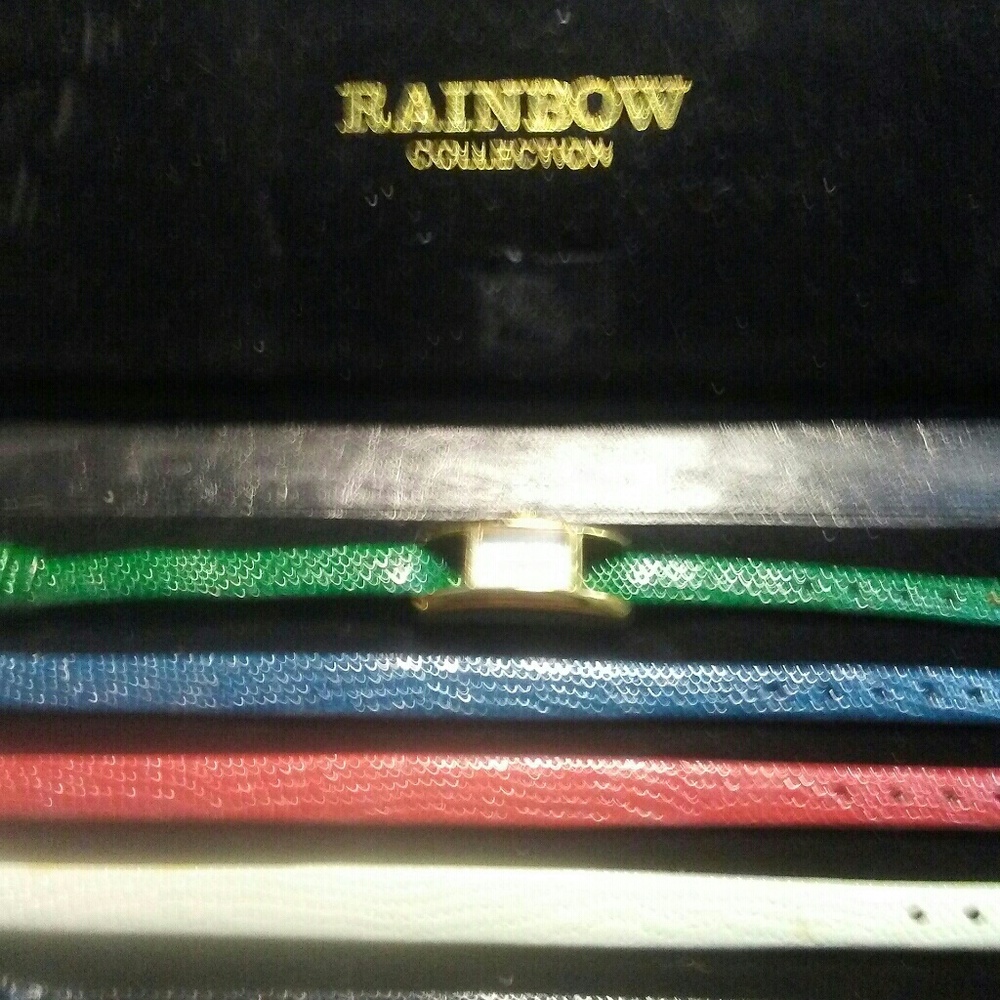 rainbow collection multi color watch set